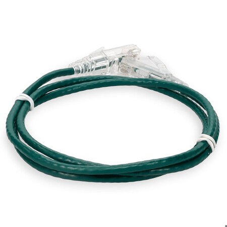Add-On 6FT RJ-45 MALE TO RJ-45 MALE CAT6 STRAIGHT GREEN SLIM UTP COPPER PVC P ADD-6FSLCAT6-GN